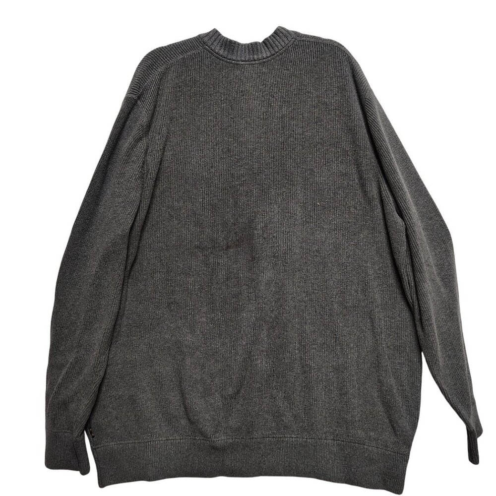 Eddie Bauer Tall XXXL Gray Henley Sweater 100% Cotton Mens Casual Pullover - Picture 5 of 8
